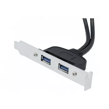 Exertis Connect Καλώδιο επέκτασης USB 2.0, αρσενικό USB-A σε θηλυκό USB-A, 0,25 m, Μαύρο 146697