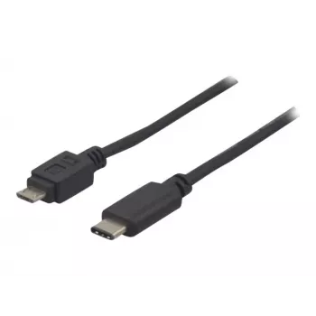 EXERTIS CONNECT Καλώδιο USB 2.0, USB Type-C σε Micro-B, Μαύρο, 1,0 m 150301