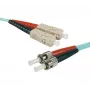 EXERTIS CONNECT OM3 Καλώδιο Patch Οπτικών Ινών, 50/125 µm, 2x ST σε SC Duplex, Aqua, 5 m 392764