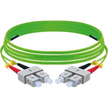 EXERTIS CONNECT OM5 SC Duplex σε SC Duplex LWL Patch Καλώδιο, 50/125 µm, LSZH, Λαχανί Πράσινο, 10 m 392906