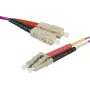 Exertis Connect LC/UPC σε LC/UPC OM4 Multimode Duplex Uniboot Patch καλώδιο, 1m, Erika Violett, LSZH 392951