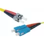 Exertis Connect ST/UPC σε SC/UPC Single-Mode Duplex OS2 Patch καλώδιο οπτικών ινών, 3m, Κίτρινο 392883
