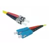 Exertis Connect ST/UPC σε SC/UPC Single-Mode Duplex OS2 Patch καλώδιο οπτικών ινών, 3m, Κίτρινο 392883