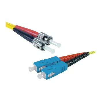 Exertis Connect ST/UPC σε SC/UPC Single-Mode Duplex OS2 Patch καλώδιο οπτικών ινών, 3m, Κίτρινο 392883