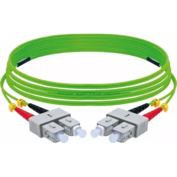 EXERTIS CONNECT OM5 SC Duplex σε SC Duplex UPC LWL Patch καλώδιο, 50/125 µm, Λιμενοπράσινο, 5 m 392904