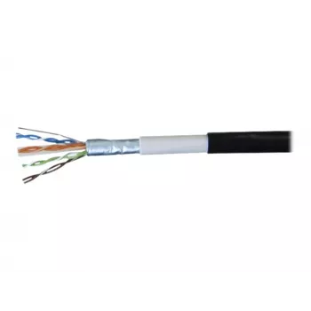 EXERTIS CONNECT Cat6 F/UTP αδιάβροχο Patch καλώδιο εξωτερικού χώρου, 2m, Μαύρο 845040