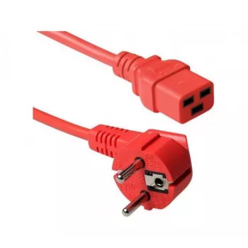 Exertis Connect 16 A γωνιακό Schuko σε ευθύ C19 καλώδιο τροφοδοσίας, κόκκινο, 2 m 640055