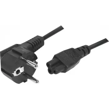 Exertis Connect Γωνιακό Καλώδιο τροφοδοσίας Schuko σε IEC C5, Μαύρο, 1,0 m 808359