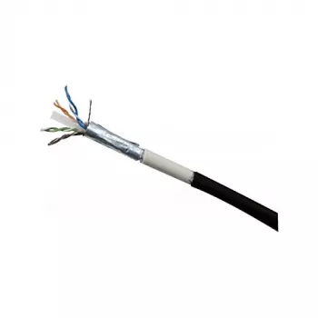 EXERTIS CONNECT Cat.6 F/UTP αδιάβροχο Outdoor-Patchkabel, 15 m, μαύρο 845045
