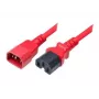 Exertis Connect Καλώδιο ρεύματος IEC C14 σε C15, κόκκινο, 1,8 m 808364