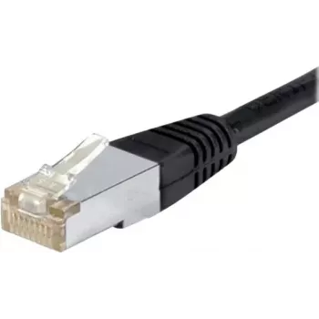 Exertis Connect 845038 Καλώδιο Patch Cat.6 F/UTP αδιάβροχο, 0,5 m, μαύρο, λεπτή προστασία από τσάκισμα