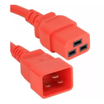 Exertis Connect 2m κόκκινο IEC C20 σε C19 Καλώδιο Επέκτασης Ρεύματος 16A 250V 640056