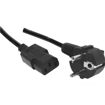 Exertis Connect 3m γωνιακό καλώδιο τροφοδοσίας Schuko σε C13, χωρίς αλογόνα, μαύρο 807951