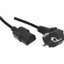 Exertis Connect 3m γωνιακό καλώδιο τροφοδοσίας Schuko σε C13, χωρίς αλογόνα, μαύρο 807951