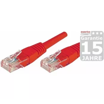 EXERTIS CONNECT Cat.5e U/UTP Patchkabel, κόκκινο, 5,0 m, Slim Snagless Boot 853946