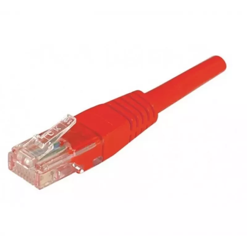 EXERTIS CONNECT Cat.5e U/UTP Patchkabel, κόκκινο, 5,0 m, Slim Snagless Boot 853946