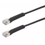 Exertis Connect RJ45 Patchkabel, Cat. 6A, F/FTP, γωνιακό, χωρίς αλογόνα, μαύρο, 2,0 m (854014)