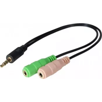 Exertis Connect CTIA Προσαρμογέας headset - 3,5mm TRRS σε Dual TRS (διαχωριστής ακουστικών/μικροφώνου) 721135