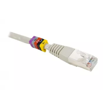 Exertis Connect Dexlan Δακτύλιος σήμανσης καλωδίων, κίτρινος, αριθμοί 0-9, 100 τεμ. 753490