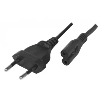 Exertis Connect Καλώδιο τροφοδοσίας, βύσμα Euro σε υποδοχή Euro-8, μαύρο, 1,0 m (808308)