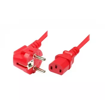 Exertis Connect Γωνιακό καλώδιο τροφοδοσίας Schuko σε IEC C13, κόκκινο, 5 m 808029