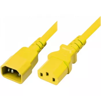 Exertis Connect Καλώδιο τροφοδοσίας IEC C14 σε C13 κίτρινο 1,8 m 808045