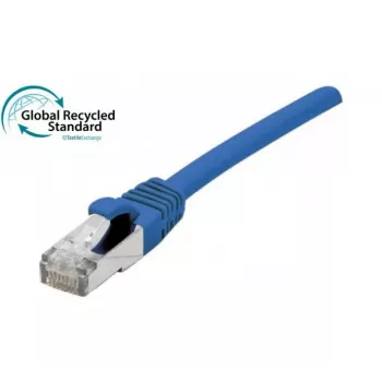 Exertis Connect Cat. 6A S/FTP Καλώδιο Patch, TPE, χωρίς αλογόνα, πιστοποιημένο GRS, προστασία γλωττίδας, μπλε, 0,3 m 854510