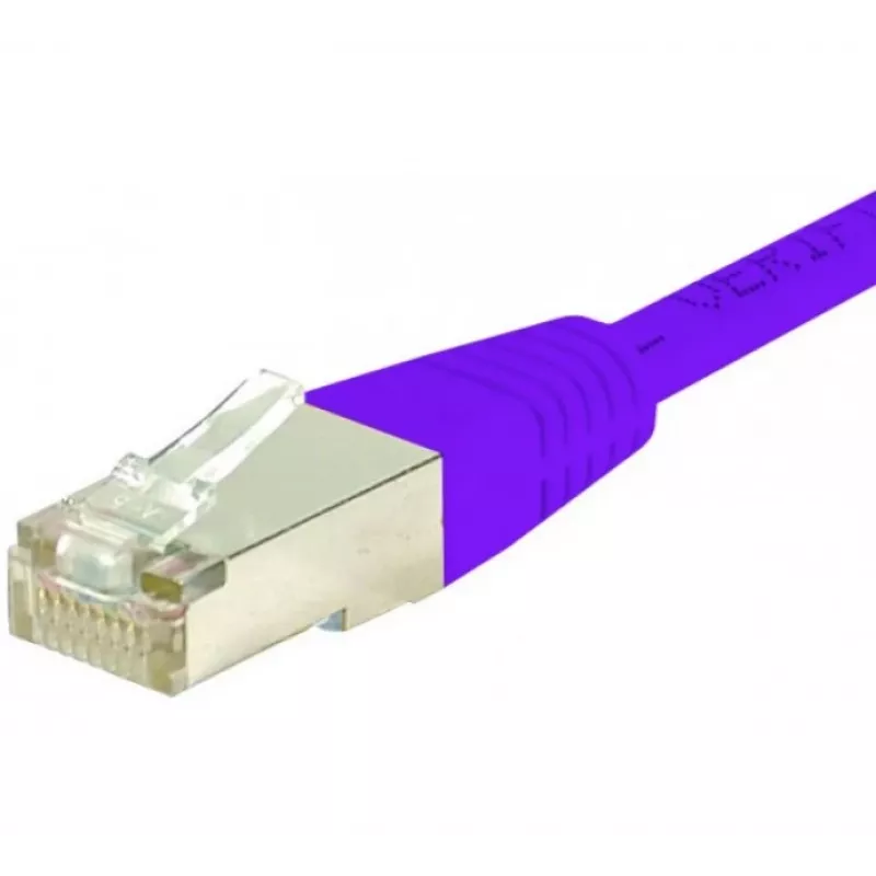 EXERTIS CONNECT CAT.6 S/FTP καλώδιο patch, PiMF, μωβ, 0,5 m, Slim Snagless Boot 854452