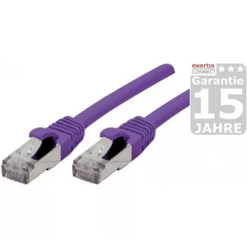 EXERTIS CONNECT Cat 6A S/FTP Patch καλώδιο, μωβ, 7,5 m 858521