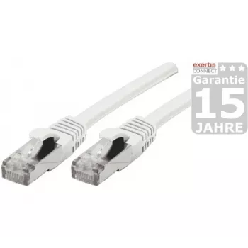 EXERTIS CONNECT Cat 6A S/FTP Καλώδιο Patch, Λευκό, 3,0 m, Slim Bend Protection 858503