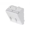 EXERTIS CONNECT Ένθετο Πλαισίου 45x45mm για 2 Μονάδες Keystone, 30°, Signalweiß RAL 9003 911711