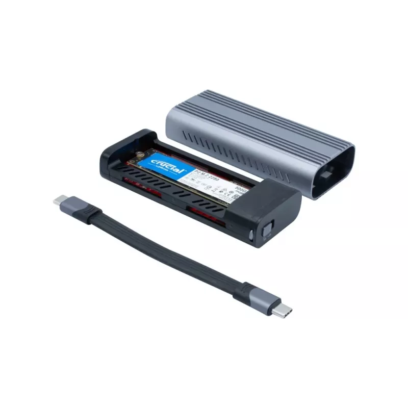 EXERTIS CONNECT Θήκη M.2 SSD, USB4/Thunderbolt 4 40Gbps Type-C, για M.2 NVMe/PCIe SSD 924640