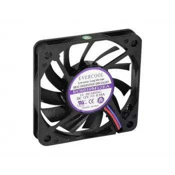 Exertis Connect Evercool Ανεμιστήρας κουτιού 60 mm – Ανθεκτικός, λιπασμένο ρουλεμάν ολίσθησης, 3-Pin DC, Μαύρο 910179