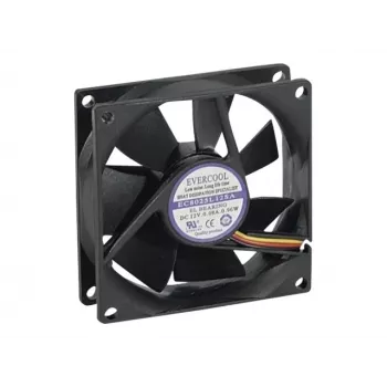 Exertis Connect Ανεμιστήρας κουτιού 80 mm Evercool – ρουλεμάν ολίσθησης, 2000 rpm, 26,5 CFM, μαύρος 910184