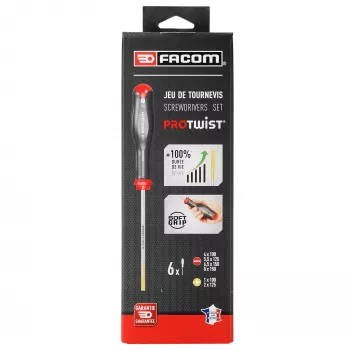 Facom PROTWIST Σετ 6 τεμ. κατσαβιδιών ίσιων και σταυρωτών ATP.J6PB