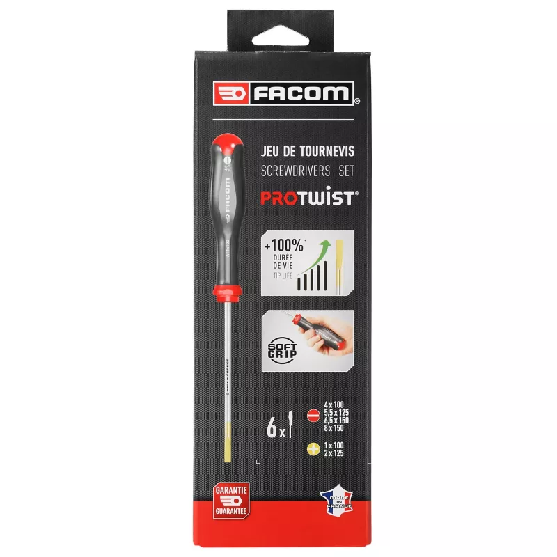 Facom PROTWIST Σετ 6 τεμ. κατσαβιδιών ίσιων και σταυρωτών ATP.J6PB