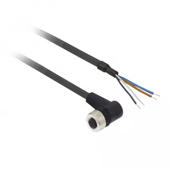 TMSS GERMANY Telemechanique Sensors υποδοχή θηλυκή M12 4 ακίδων ευθεία καλώδιο PUR, 10m, μαύρο, IP67 XZCP1241L10