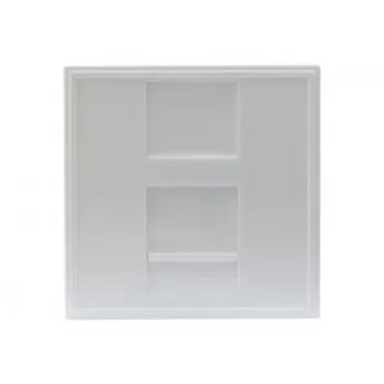 EXERTIS CONNECT Dexlan Κεντρική πλάκα 45 x 45 mm για 1 Keystone module, λευκό σήματος RAL 9003 (911722)
