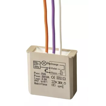 GROTHE Χωνευτό ρελέ παλμού 230V AC 3-500W μπουτόν MTR500E 5454050