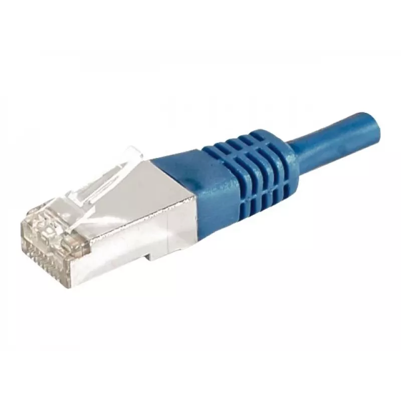 EXERTIS CONNECT 859522 Καλώδιο patch Cat.6a F/UTP, 5 m, μπλε, 10 Gbps, λεπτό προστατευτικό βύσματος
