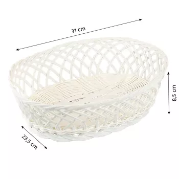 KESPER Ορθογώνιο καλάθι αποθήκευσης Λευκό 31x23,5x8,5 cm