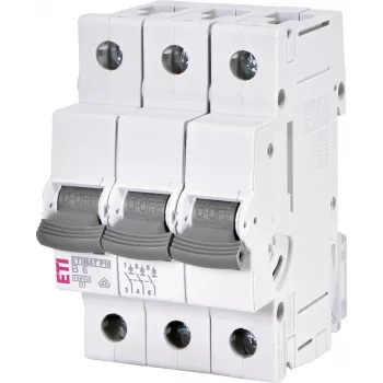 ETI 001901307 ETIMAT P10 3-πολικός 6A B-χαρακτηριστικής διακόπτης προστασίας γραμμής 415V 10kA