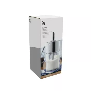 WMF Basic Παγουρίνο ζάχαρης 200 ml, Cromargan® ανοξείδωτο και γυαλί, Ασημί/Διάφανο