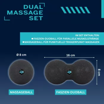 SCHILDKRÖT Σετ διπλού μασάζ, 2 τεμ.: 1 Peanut Ball (περίπου 80 x 160 mm), 1 Massage Ball - 1 τεμ. (960134)