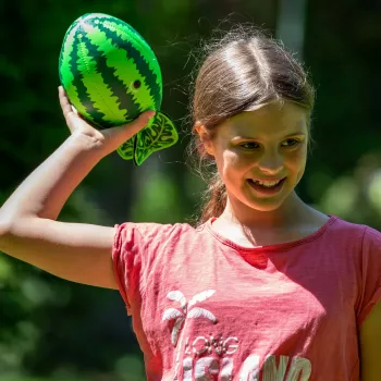 SCHILDKROT Splash Ball Watermelon μπάλα νερού, πράσινη, διάμετρος 250 mm, αντιολισθητική επιφάνεια, 1 τεμ. (970292)