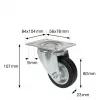 Wagner design yourself ροδάκι στρέψης RO 6184 ασημί 75 mm 50 kg 4618401