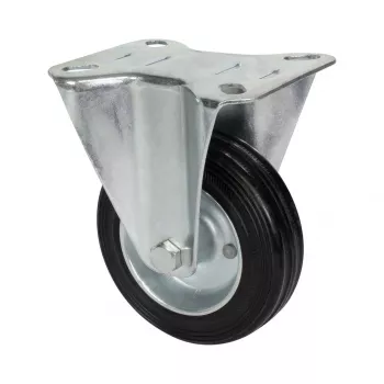 Wagner design yourself σταθερό ροδάκι RO 8104, τροχός 100 mm, ασημί περίβλημα, μαύρος τροχός PP, αντοχή 100 kg 4810401
