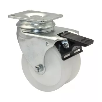 Wagner design yourself ECO RO 3277 Διπλός τροχός με στροφή 32 mm Λευκό/Γκρι (3327701)
