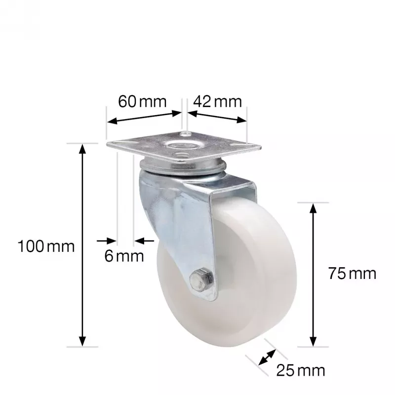 Wagner design yourself Τροχός με στροφή RO 1675 Λευκό (3167501)
