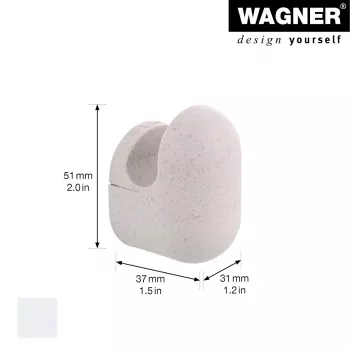 Wagner design yourself PILL Γάντζος τοίχου, Γκρι, 1 γάντζος, τοποθέτηση με βίδα, πλαστικό 17041321